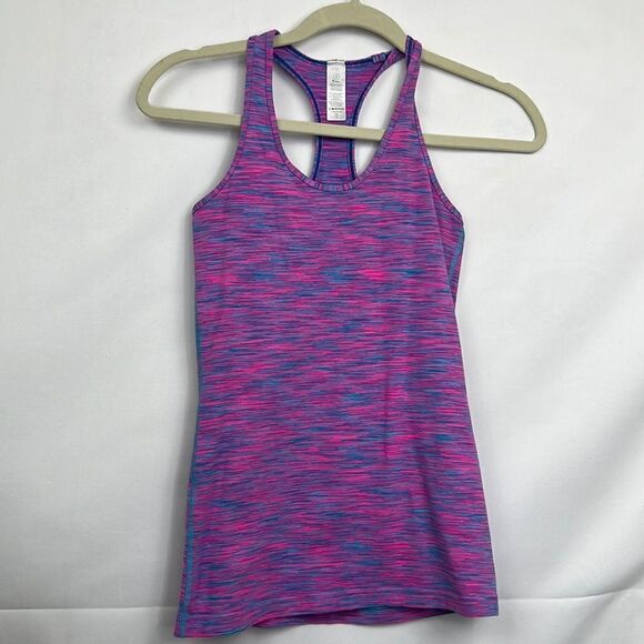 Ivivva pink and blue Racerback athletic tank Girl’s size 12 EUC - Picture 1 of 8